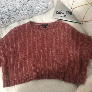 F21 Chenille Cropped Sweater